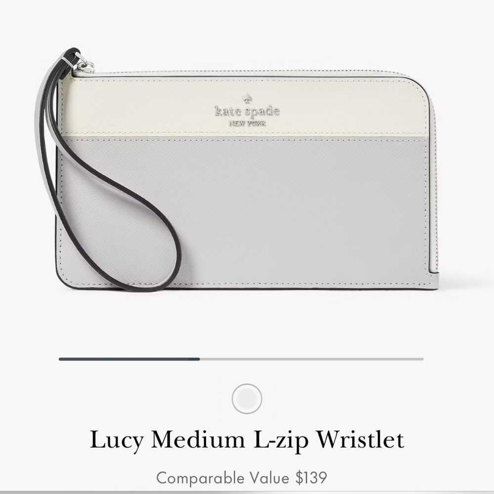 NWT Kate Spade Medium Lucy L-Zip wristlet